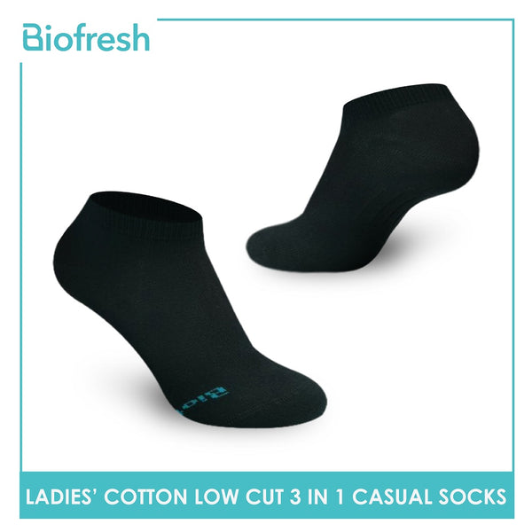 Biofresh RLCKG33 Ladies Cotton Lowcut Casual Socks 3 pairs in a pack (4357844664425)