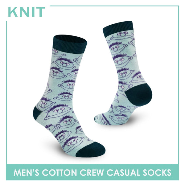 Knit KMSS9212 Men's Cotton Crew Casual Socks 1 Pair (4822468853865)