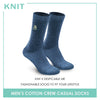 Knit KMMHE9402 Men's Cotton Crew Casual Socks 1 pair