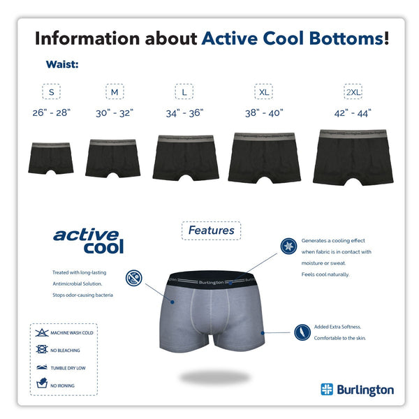 Burlington Men's OVERRUNS Cotton 5 pieces in a pack Boxer Brief OGTMBBGCO (Limited Time Offer)