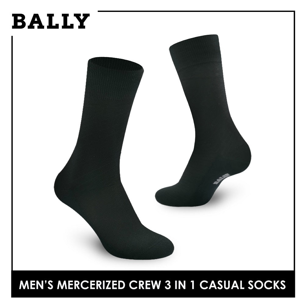 Bally YMMKG4 Men's Mercerized Crew Dress Casual Socks 3 pairs in a pack (4700285337705)