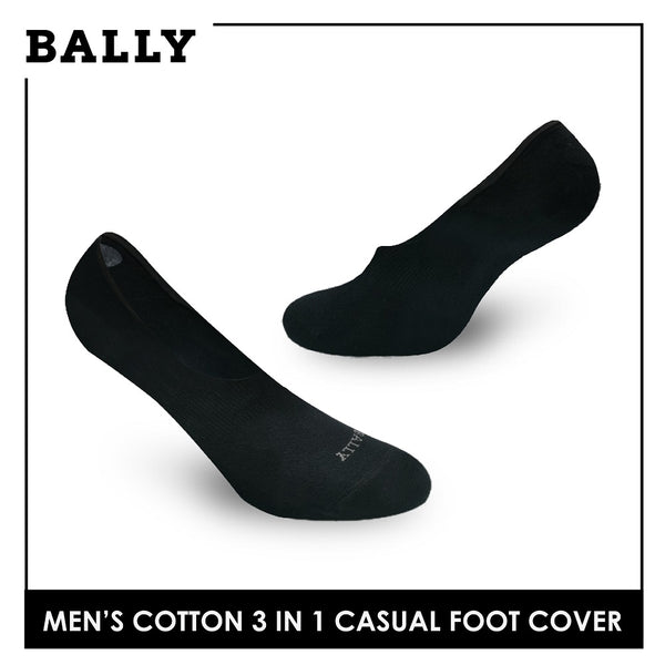 Bally YMCFG1 Men's Cotton No Show Casual Socks 3 pairs in a pack (4568941265001)