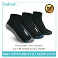 Biofresh RMCG04 Men's Cotton Ankle Casual Socks 3 pairs in a pack (4397141655657)