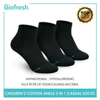 Biofresh RBCKG19 Children's Cotton Ankle Casual Socks 3 pairs in a pack (4699482259561)
