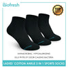 Biofresh Ladies' Antimicrobial Sweat Absorbent Thick Sports Ankle Socks RLSKG20