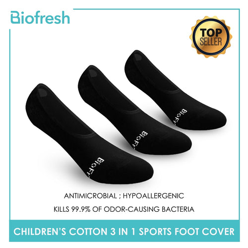 Biofresh RBSFG2 Children's Thick Cotton No Show Sports Socks 3 pairs in a pack (4699476787305)