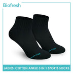 Biofresh RLSKG20 Ladies Cotton Ankle Sports Socks 3 pairs in a pack (4374865903721)