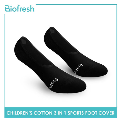 Biofresh RBSFG2 Children's Thick Cotton No Show Sports Socks 3 pairs in a pack (4699476787305)