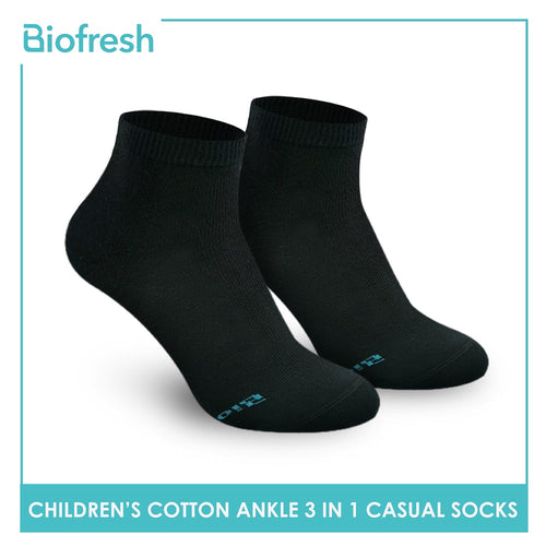 Biofresh RBCKG19 Children's Cotton Ankle Casual Socks 3 pairs in a pack (4699482259561)