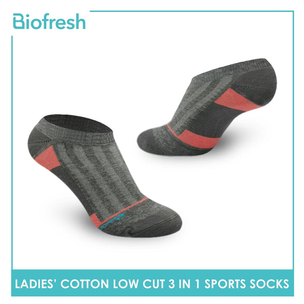 Biofresh RLCKG34 Ladies Cotton Low Cut Casual Socks 3 pairs in a pack (4374856859753)