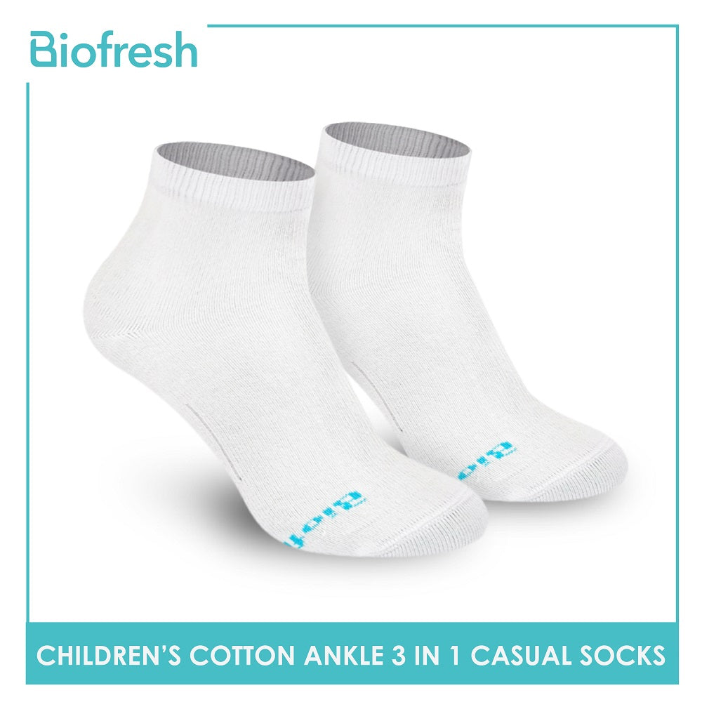 Biofresh RBCKG19 Children's Cotton Ankle Casual Socks 3 pairs in a pack (4699482259561)