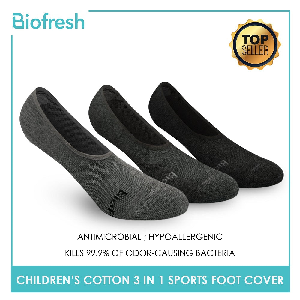 Biofresh RBSFG2 Children's Thick Cotton No Show Sports Socks 3 pairs in a pack (4699476787305)