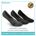 Biofresh RBSFG2 Children's Thick Cotton No Show Sports Socks 3 pairs in a pack (4699476787305)