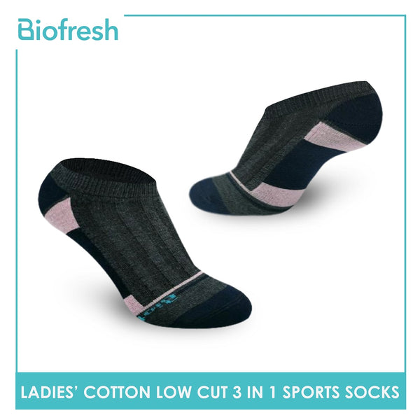 Biofresh RLCKG34 Ladies Cotton Low Cut Casual Socks 3 pairs in a pack (4374856859753)