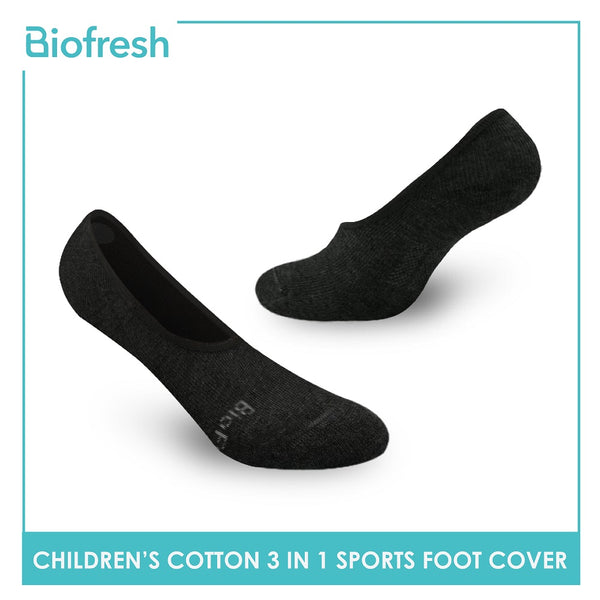 Biofresh RBSFG2 Children's Thick Cotton No Show Sports Socks 3 pairs in a pack (4699476787305)
