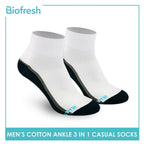 Biofresh RMCG04 Men's Cotton Ankle Casual Socks 3 pairs in a pack (4397141655657)