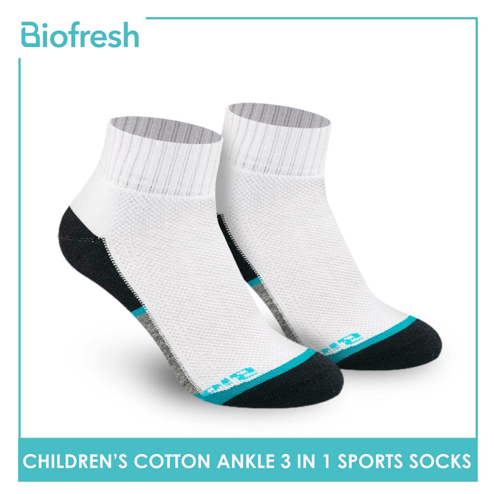 Biofresh RBSKG35 Children's Thick Cotton Ankle Sports Socks 3 pairs in a pack (4785863950441)