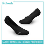 Biofresh RLFCG2 Ladies Cotton No Show Casual Socks 3 pairs in a pack (4374886383721)