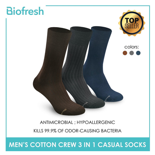 Biofresh RMCKG10 Men's Crew Casual Socks 3 pairs in a pack (4700280979561)