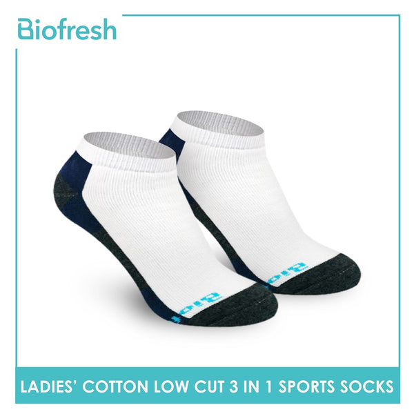Biofresh RLSKG21 Ladies Thick Cotton Low Cut Sports Socks 3 pairs in a pack (4369811898473)