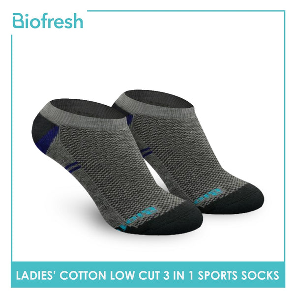 Biofresh RLSKG23 Ladies Cotton Low Cut Sport Socks 3 pairs in a pack (4374878355561)