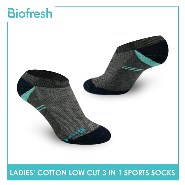 Biofresh RLSKG23 Ladies Cotton Low Cut Sport Socks 3 pairs in a pack (4374878355561)