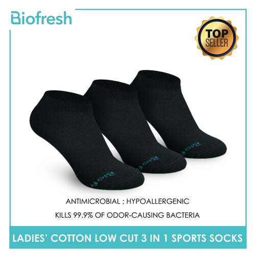 Biofresh RLSKG22 Ladies Thick Cotton Low Cut Sports Socks 3 pairs in a pack (4369419141225)