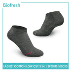 Biofresh RLSKG22 Ladies Thick Cotton Low Cut Sports Socks 3 pairs in a pack (4369419141225)