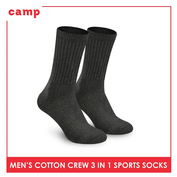 Camp CMS3 Men's Thick Cotton Crew Sports Socks 3 pairs in a pack (4567795892329)