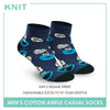 Knit KMSS9413 Men's Cotton Ankle Casual Socks 1 piece
