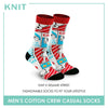 Knit KMSS9201 Men's Cotton Crew Casual Socks 1 piece