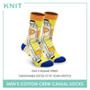 Knit Men's Sesame Street Bert Comics Fashion Printed Cotton Crew Casual Socks 1 pair KMSS9210