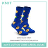 Knit KMSS9211 Men's Cotton Crew Casual Socks 1 piece