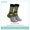Knit KMSS9214 Men's Cotton Crew Casual Socks 1 piece