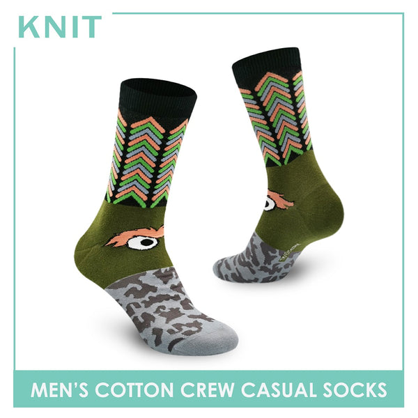 Knit KMSS9214 Men's Cotton Crew Casual Socks 1 pc (4365619101801)