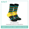 Knit Men's Sesame Street Bert Fashion Printed Cotton Crew Casual Socks 1 pair KMSS9401