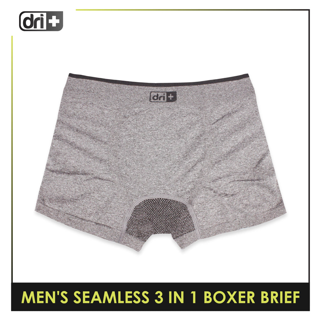 Dri Plus Men's Seamless Sports Boxers Brief 3 pieces in a pack ODMBBG1101