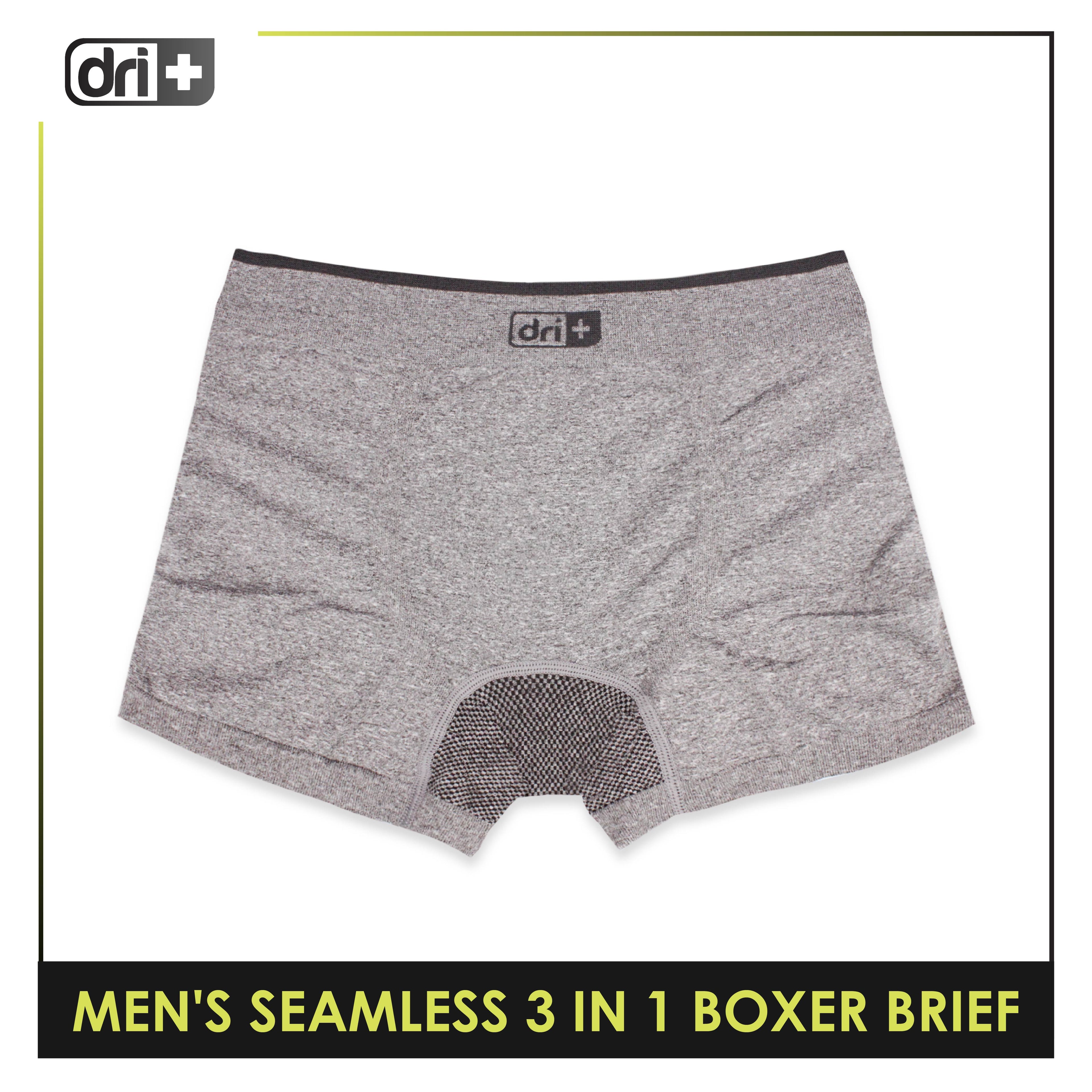 Dri Plus Men's Seamless Sports Boxers Brief 3 pieces in a pack ODMBBG1101