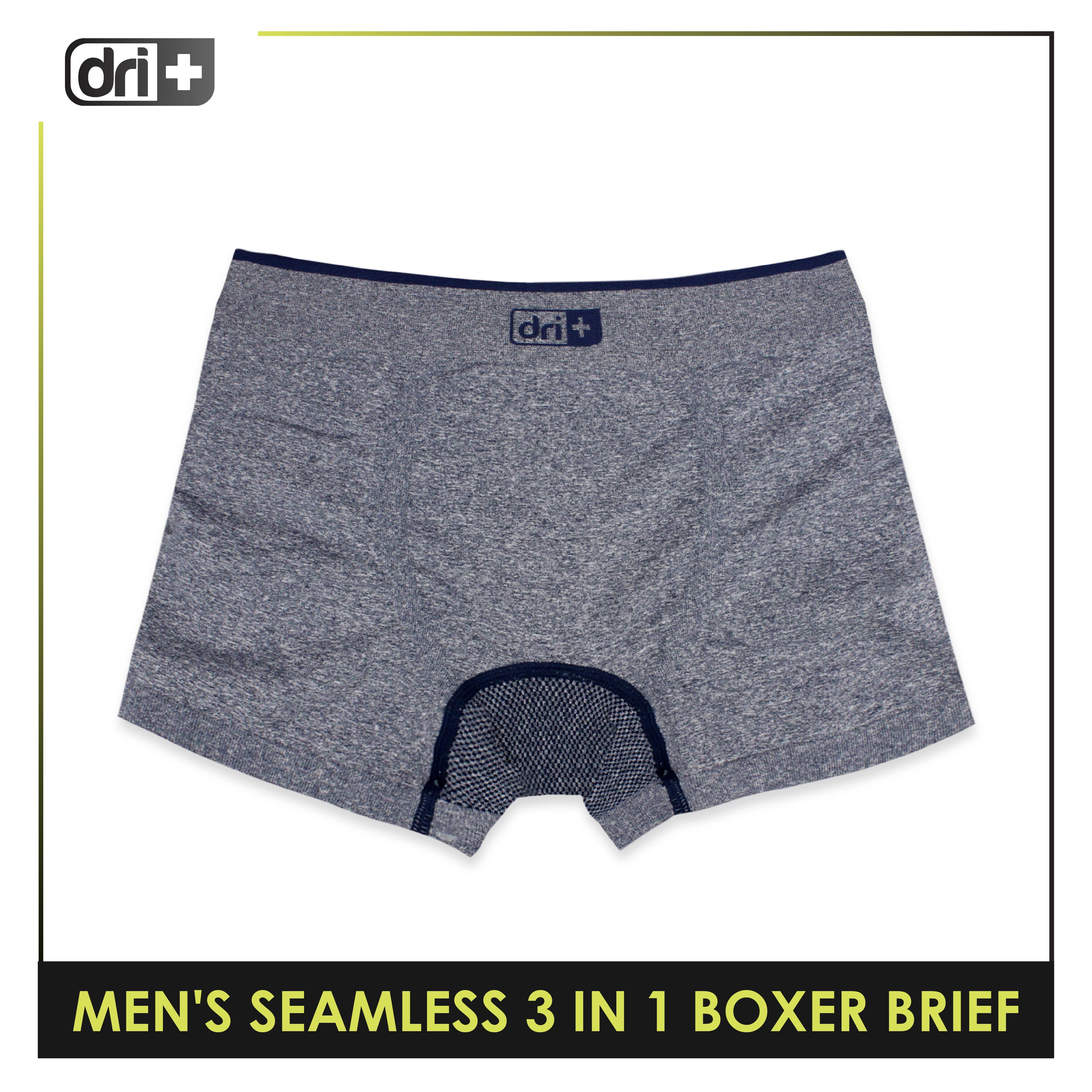 Dri Plus Men's Seamless Sports Boxers Brief 3 pieces in a pack ODMBBG1101