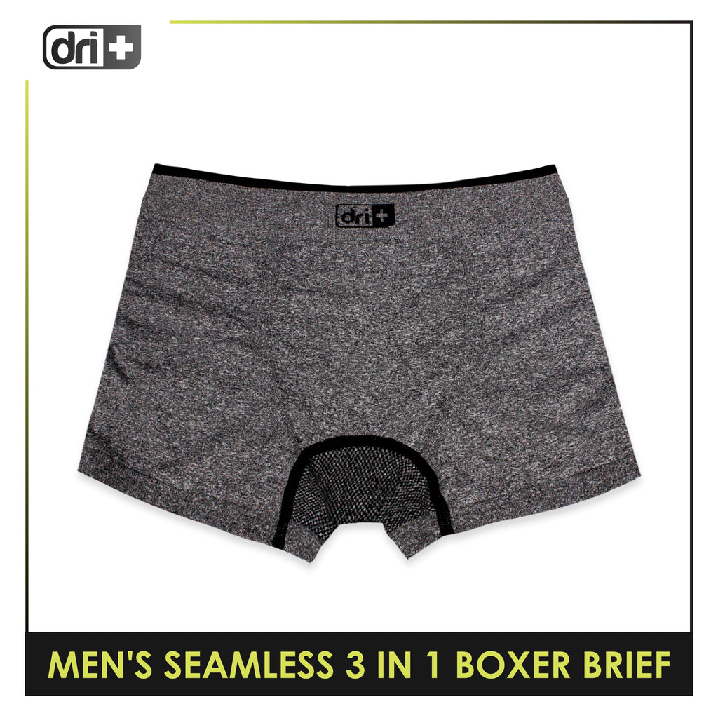 Dri Plus Men's Seamless Sports Boxers Brief 3 pieces in a pack ODMBBG1101