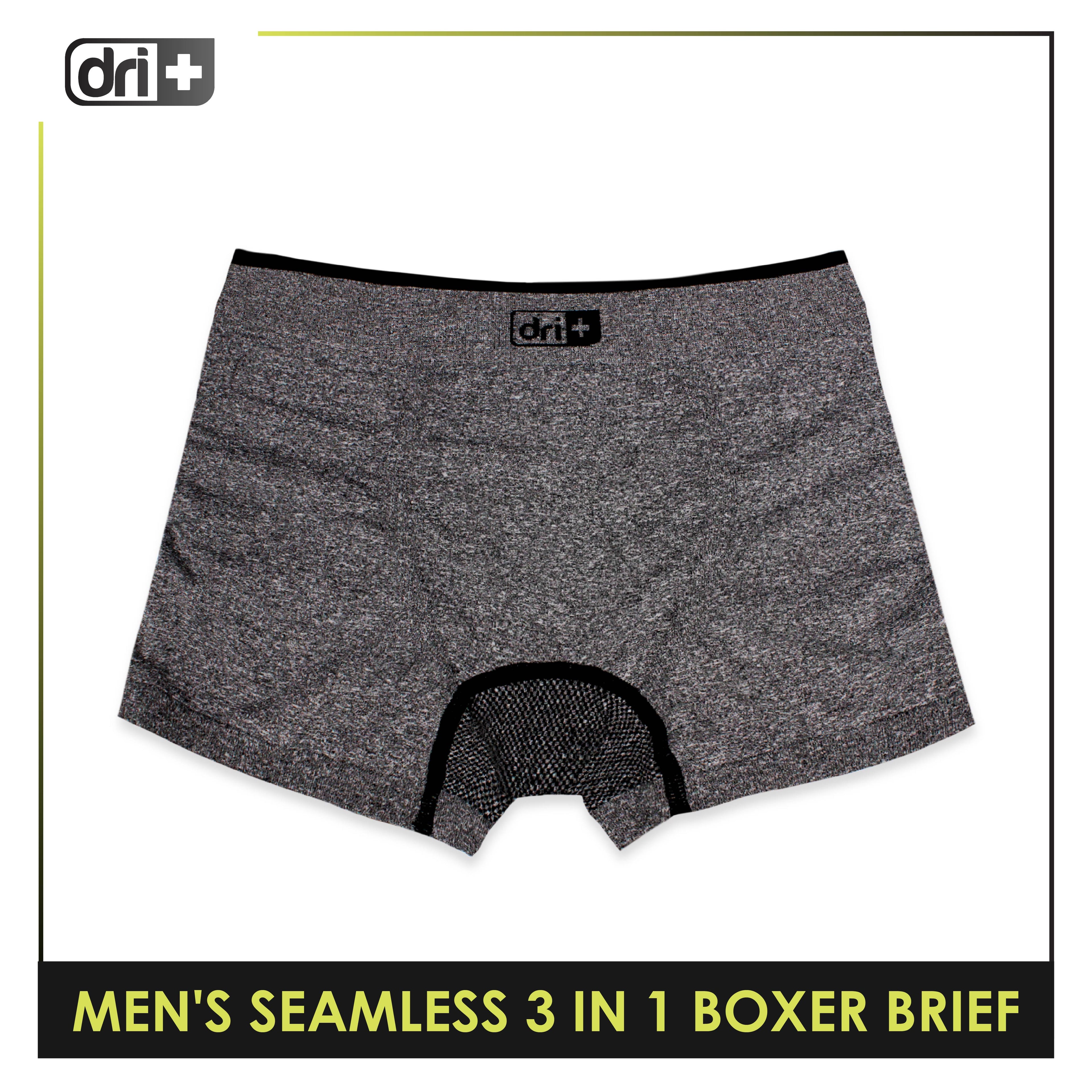 Dri Plus Men's Seamless Sports Boxers Brief 3 pieces in a pack ODMBBG1101