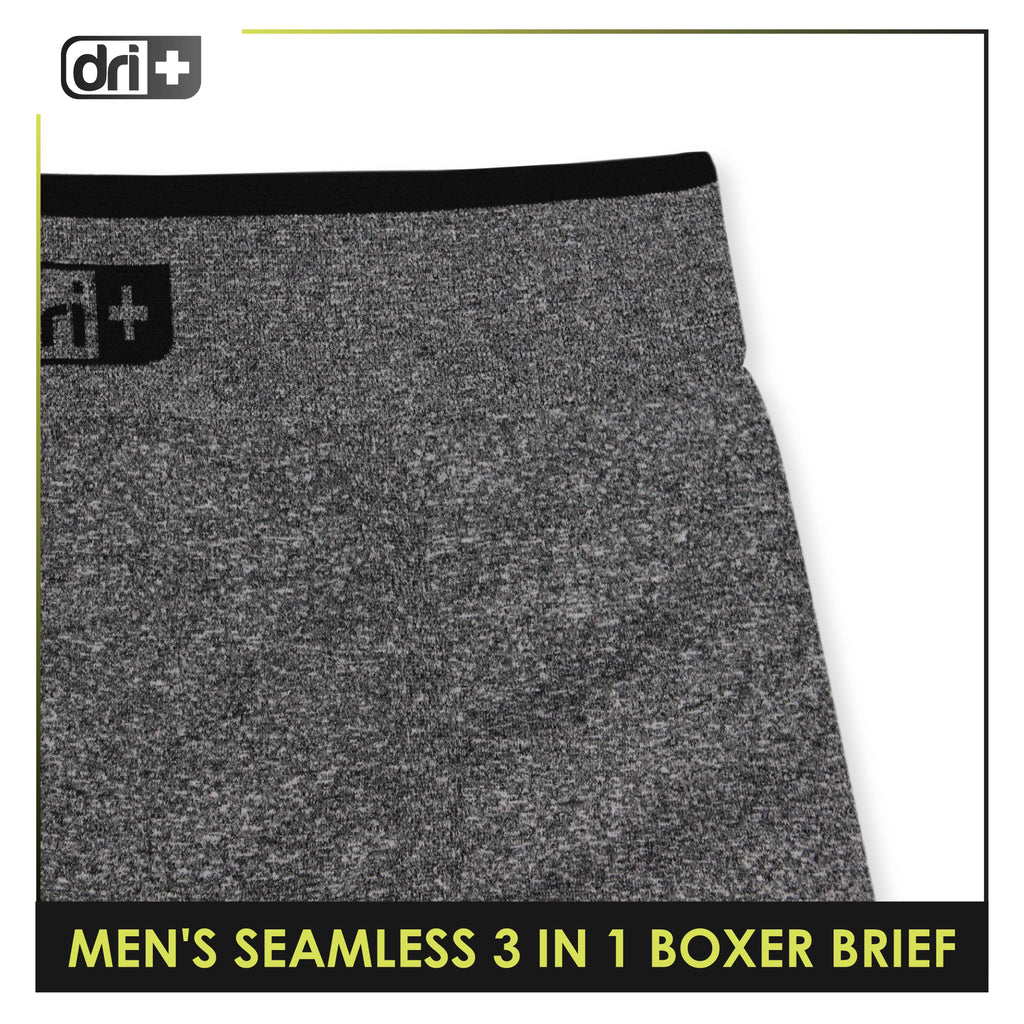 Dri Plus Men's Seamless Sports Boxers Brief 3 pieces in a pack ODMBBG1101