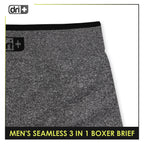 Dri Plus Men's Seamless Sports Boxers Brief 3 pieces in a pack ODMBBG1101