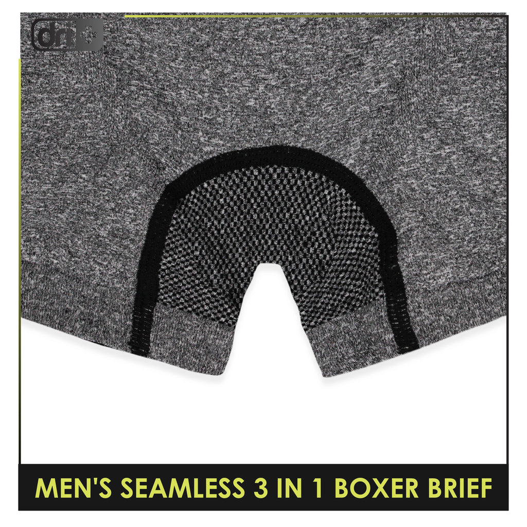 Dri Plus Men's Seamless Sports Boxers Brief 3 pieces in a pack ODMBBG1101