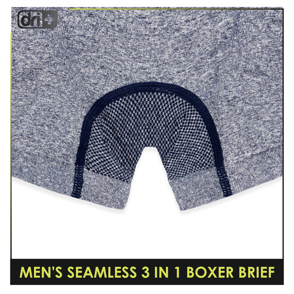 Dri Plus Men's Seamless Sports Boxers Brief 3 pieces in a pack ODMBBG1101