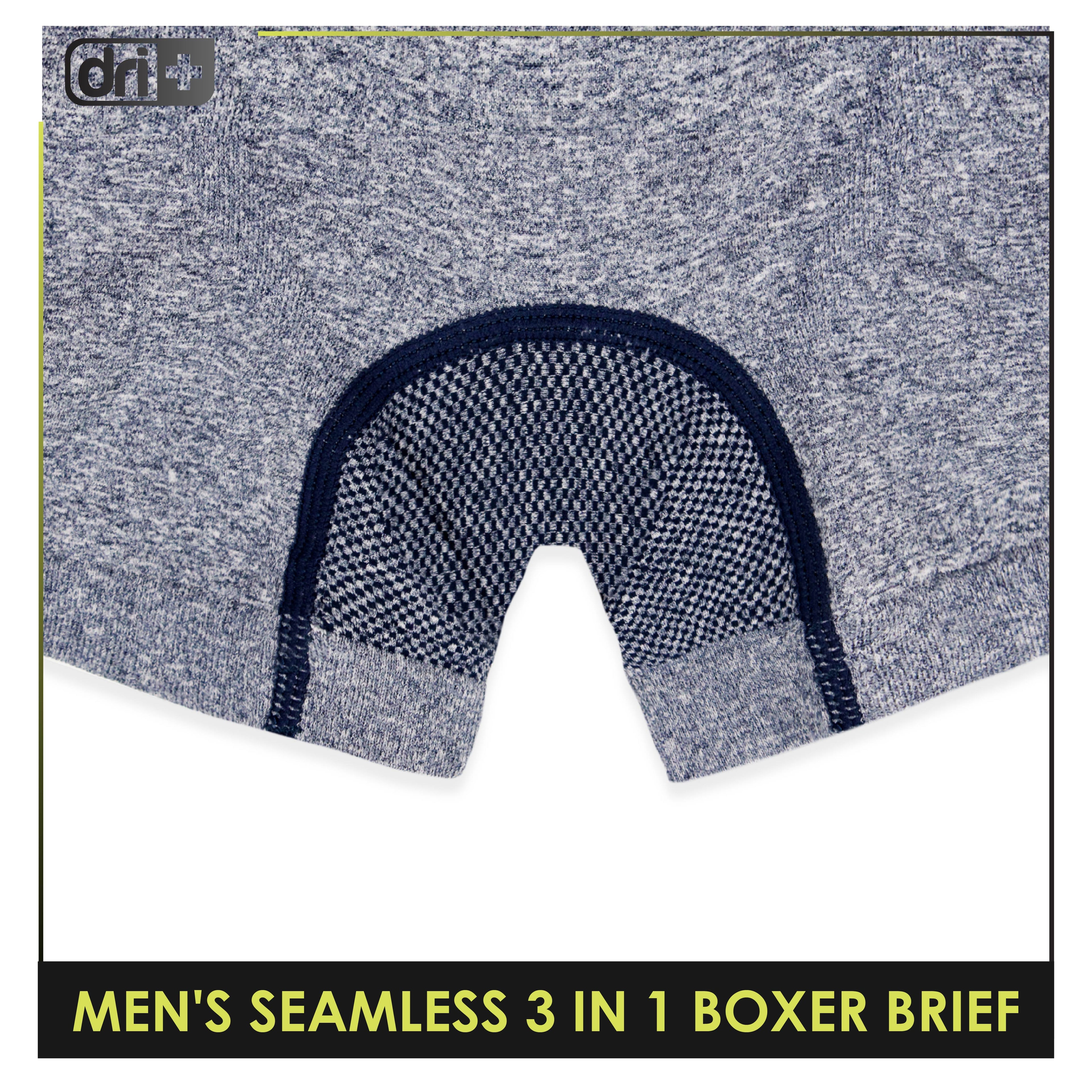Dri Plus Men's Seamless Sports Boxers Brief 3 pieces in a pack ODMBBG1101