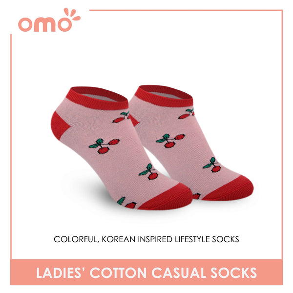 OMO Ladies' Cute Korean-Inspired Printed Cotton Casual Socks 1 pair OLCK9102