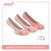 OMO Ladies' Cotton Fashionable Lite Casual Foot Cover 3 pairs in 1 pack OLCFG1201