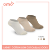 OMO Ladies' Cotton Fashionable Lite Casual Ankle Socks 3 pairs in 1 pack OLCG1201