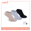 OMO Ladies' Cotton Fashionable Lite Casual Ankle Socks 3 pairs in 1 pack OLCG1202